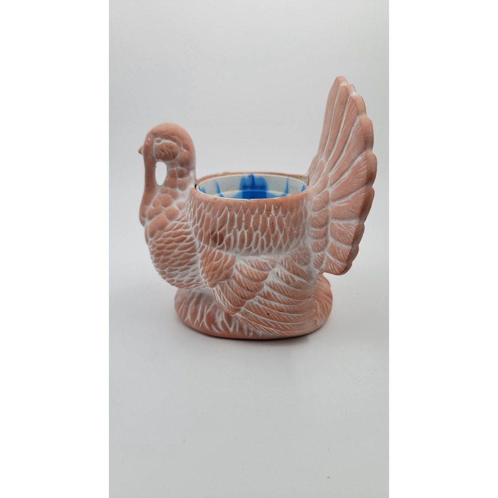 Vintage 3" Terra Cotta Ceramic Turkey Planter